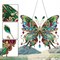 DIY Hanging Diamond Art Pendant Painting Kit Colourful Butterfly, Special Crystal Gem Craft Painting Kit Ornament Double Sided Diamond Art Suncatcher Window Hanging Ornament 7.8inch